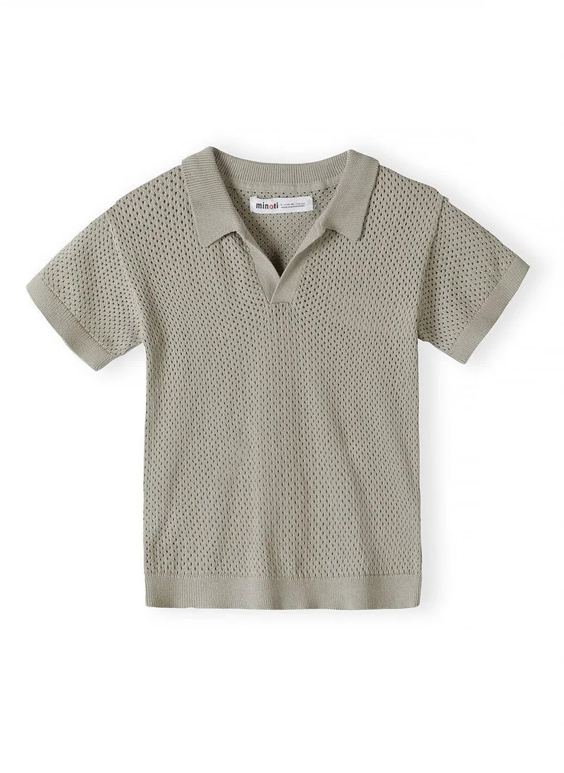 مينوتي Boys knitted hellkhaki short sleeve set 3m to 7 years
